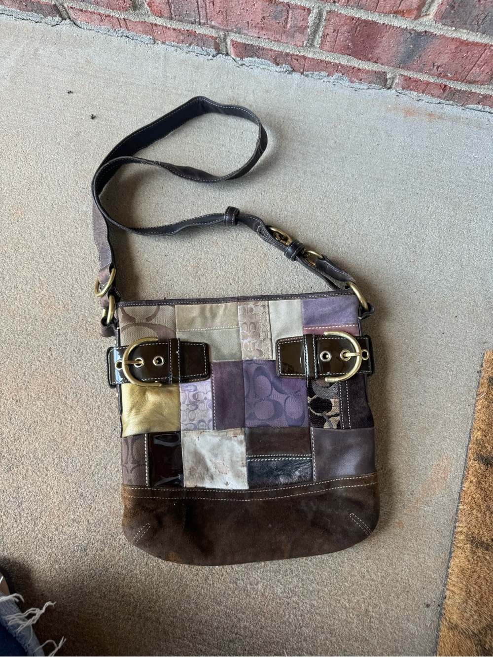 Vintage patchwork coach Y2K
